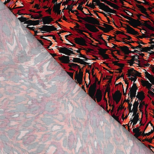 Viskose Twill - Shari Leo - dark red/black