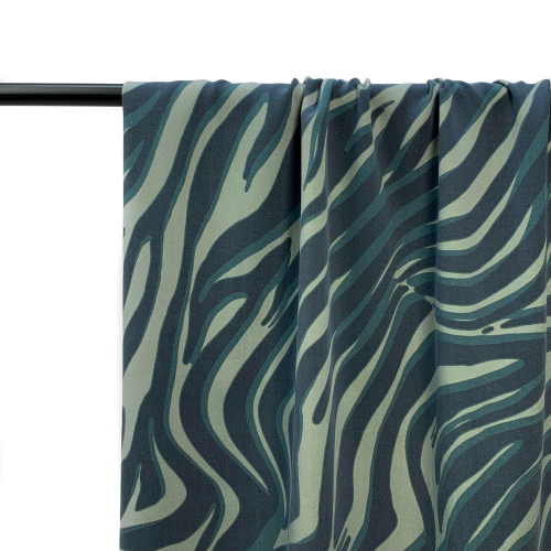 Preview: RESTSTÜCK 0,80m !!! - TENCEL™ Lyocell - Zebra Abena - dusty green