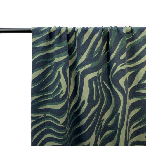 Preview: RESTSTÜCK 1,20m !!! - TENCEL™ Lyocell - Zebra Abena - dusty khaki