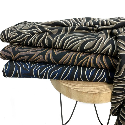 Preview: RESTSTÜCK 1,00m !!! - Viskose - Zebra - taupe