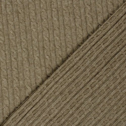 Viskose Zopfstrick - Scandi - khaki meliert
