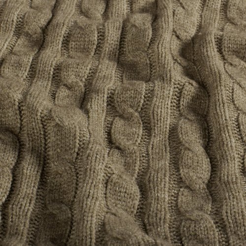 Viskose Zopfstrick - Scandi - khaki meliert