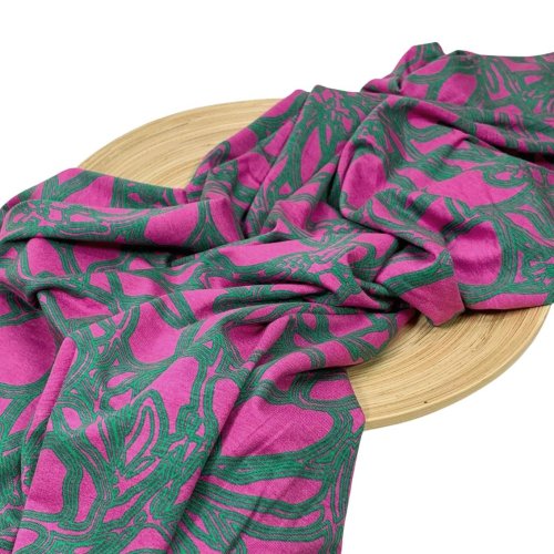 RESTSTÜCK 0,60m !!! - Viskosejersey - Capaia - magenta/grün