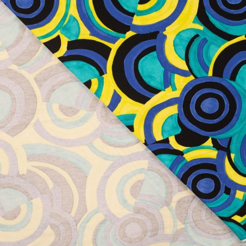 Viskosejersey - Circle - royal