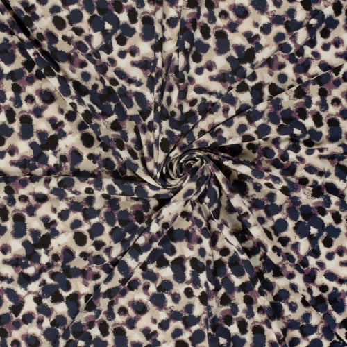 Preview: RESTSTÜCK 0,40m !!! - Viskosejersey - Cosmic Spots - blue/mauve/black