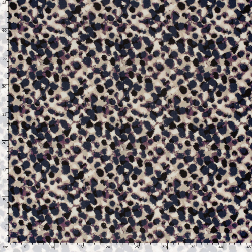 RESTSTÜCK 0,40m !!! - Viskosejersey - Cosmic Spots - blue/mauve/black