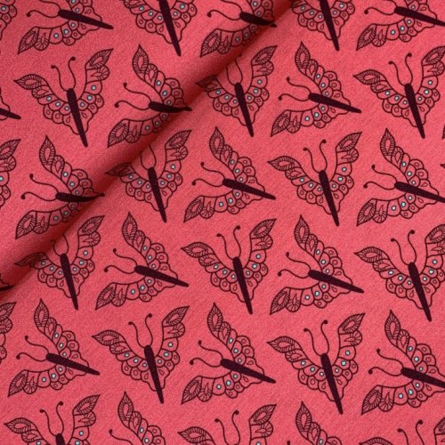 Viskose Jersey - Ladylike Ella - koralle - Hamburger Liebe