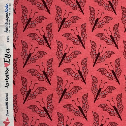 Viskose Jersey - Ladylike Ella - koralle - Hamburger Liebe