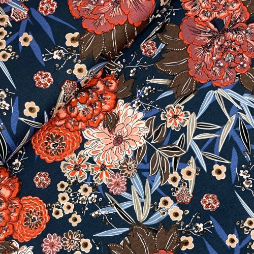 Preview: RESTSTÜCK 0,30m !!! - Viskosejersey - Kacie - navy