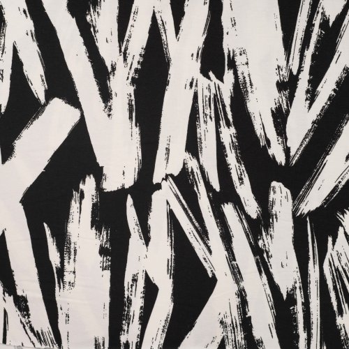 Viskosejersey - Lamar - black/white