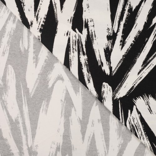 Viskosejersey - Lamar - black/white