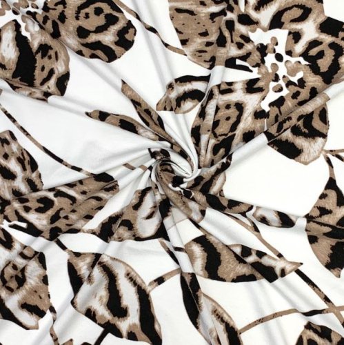RESTSTÜCK 1,40m !!! - Viskosejersey - Leo Florence - offwhite