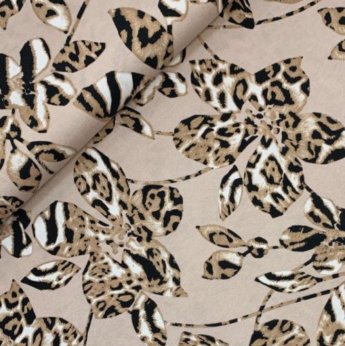 Preview: RESTSTÜCK 0,70m !!! - Viskosejersey - Leo Florence - taupe