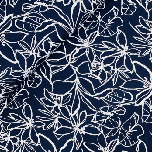 Preview: RESTSTÜCK 1,0m !!! - Viskosejersey - Lilly - marine