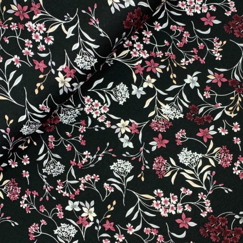 Preview: RESTSTÜCK 1,30m !!! - Viskosejersey - Mareen Flower - beere