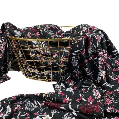 RESTSTÜCK 1,30m !!! - Viskosejersey - Mareen Flower - beere