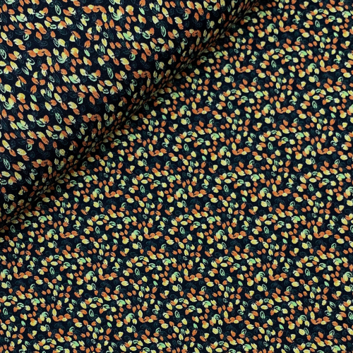 Preview: RESTSTÜCK 0,80m !!! - Viskosejersey - Mini Leaves - ocre
