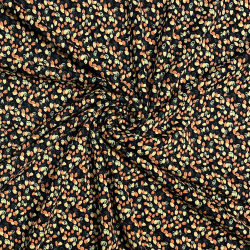 Preview: RESTSTÜCK 0,80m !!! - Viskosejersey - Mini Leaves - ocre