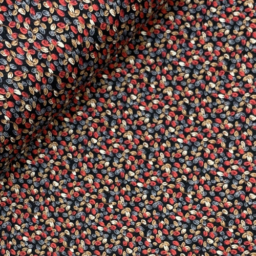 Preview: RESTSTÜCK 0,50m !!! - Viskosejersey - Mini Leaves - red