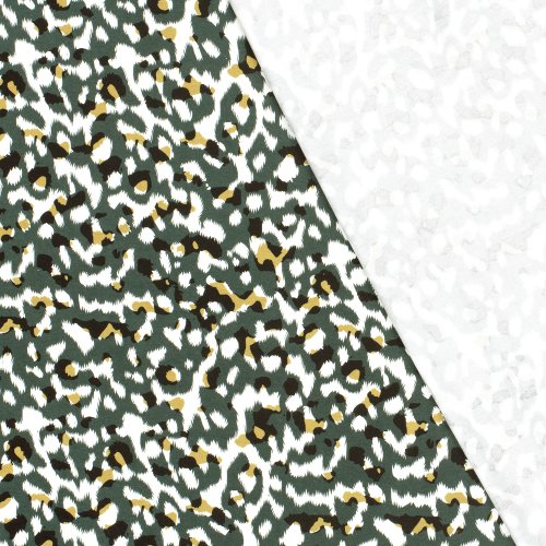 Viskosejersey - Neo Jungle - green/ecru/senf