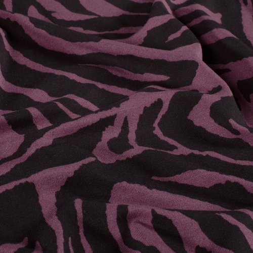 Viskosejersey - Night Line - beere/black