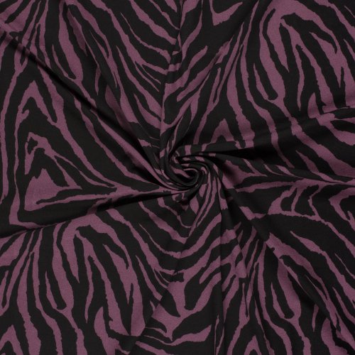 Viskosejersey - Night Line - beere/black