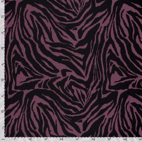 Viskosejersey - Night Line - beere/black