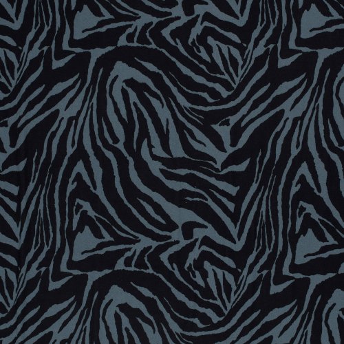 Viskosejersey - Night Line - greyblue/black