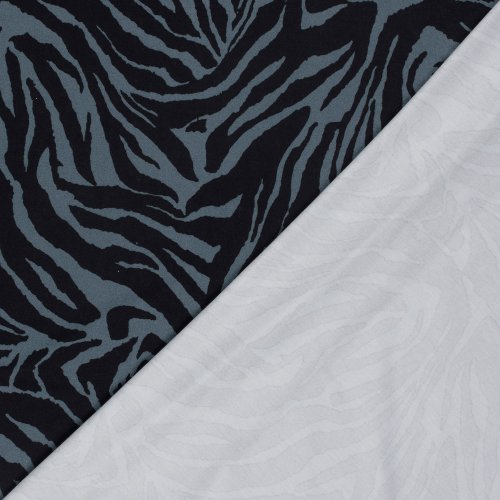 Viskosejersey - Night Line - greyblue/black