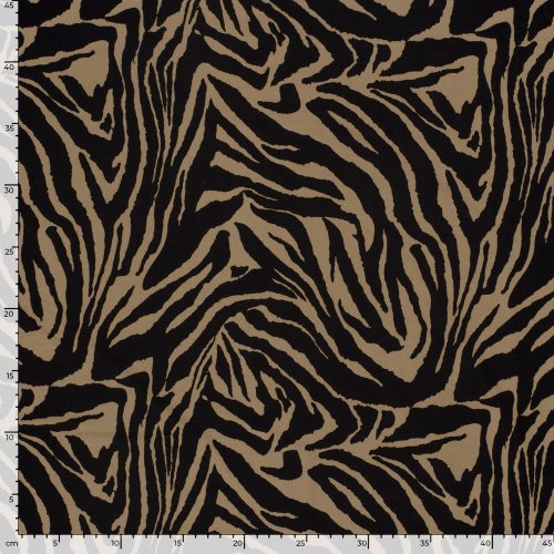 Viskosejersey - Night Line - kamel/black