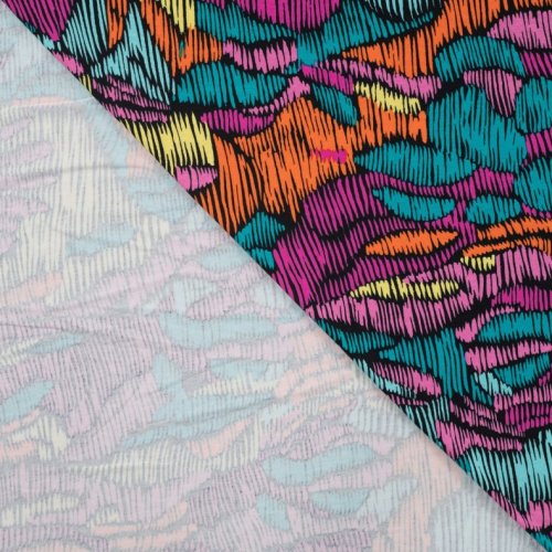 Viskosejersey - Scratches - fuchsia