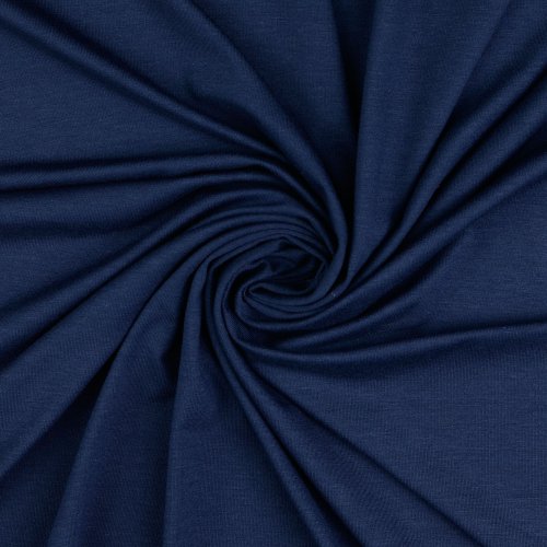 Viskosejersey - uni - marine