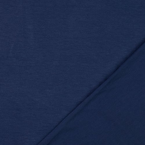Viskosejersey - uni - marine