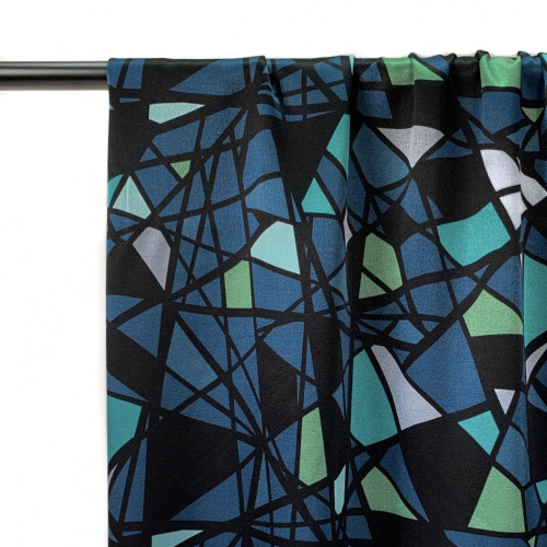 Preview: RESTSTÜCK 1,60m !!! - Viskosesatin - Leades Window - petrol