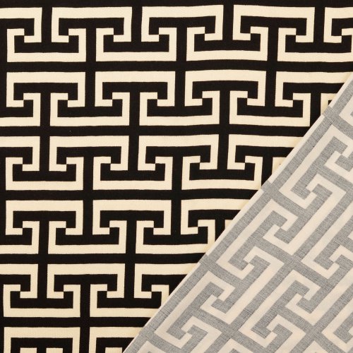 Viskosesatin - matt - Imperial Lines - black