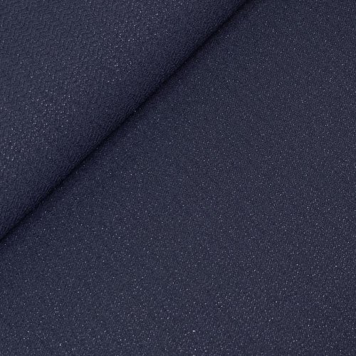 RESTSTÜCK 1,50m !!! - Viskosestretch - Jacquard - Glitzer - dunkelblau