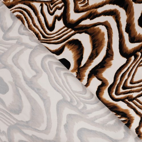 Viskosestretch - Zebra Brush Strokes - sand/black