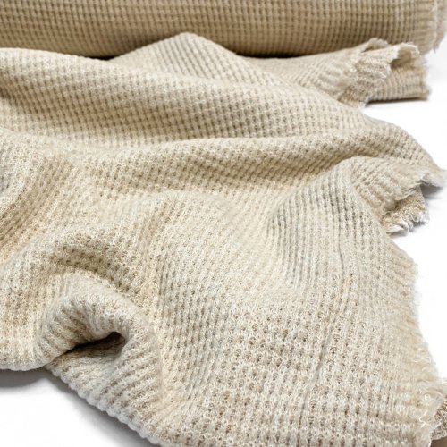 Viskose Strick - Soft Waffle - light sand
