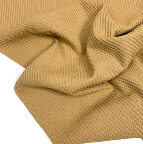RESTSTÜCK 0,60m !!! - Waffeljersey - uni - camel
