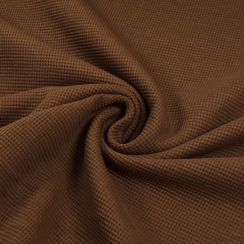 Strickjersey - Mini Waffel - braun