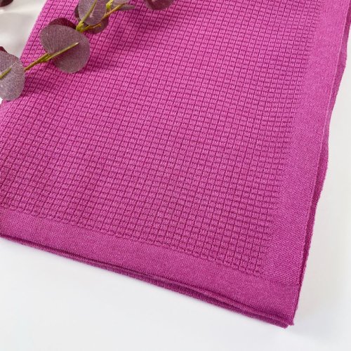 Preview: B-Ware!!! - Modalstrick - Waffle Knit - 60cm Panel - malve - Waffle Fall