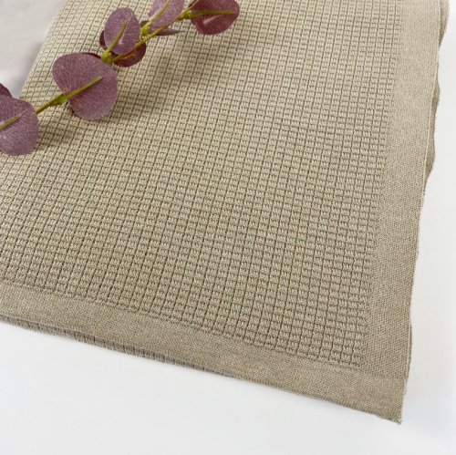 Preview: Modalstrick - Waffle Knit - 60cm Panel - sand - Waffle Fall