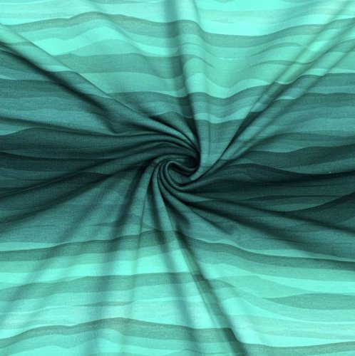 Summersweat - Wavy Stripes - türkis - Swafing by Lycklig Design