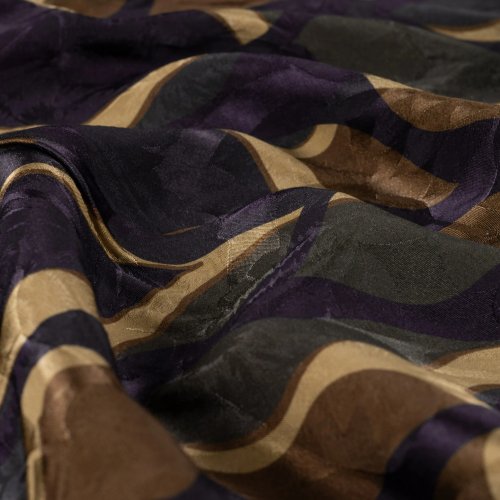 Viskose Jacquard - Abstrakt Leaves - Wera - dark brown