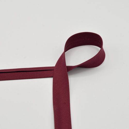 Schrägband - Baumwolle - unelastisch - 20 mm - bordeaux