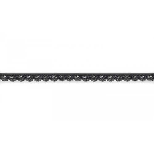 Spitzenborte elastisch - Bogen - black
