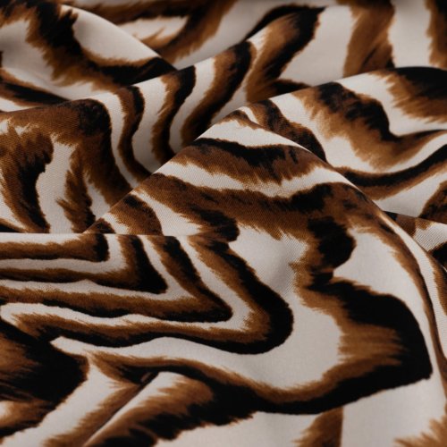 Viskosestretch - Zebra Brush Strokes - sand/black
