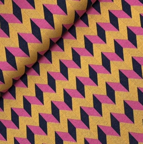 Bio Jacquard - Zig Zag - Col. 2 curry - Glory - Hamburger Liebe - Albstoffe