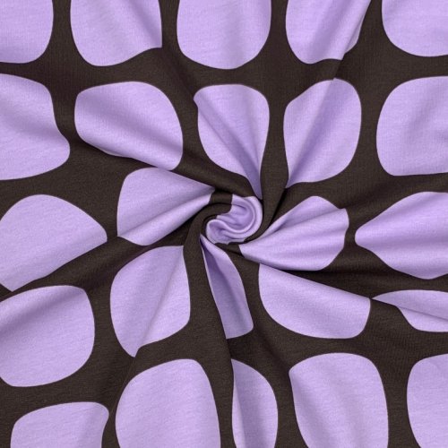 French Terry - Zilla Balls - brown/lavender