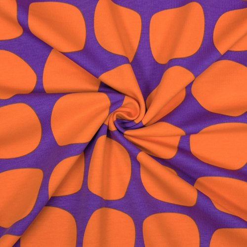 French Terry - Zilla Balls - lilac/orange